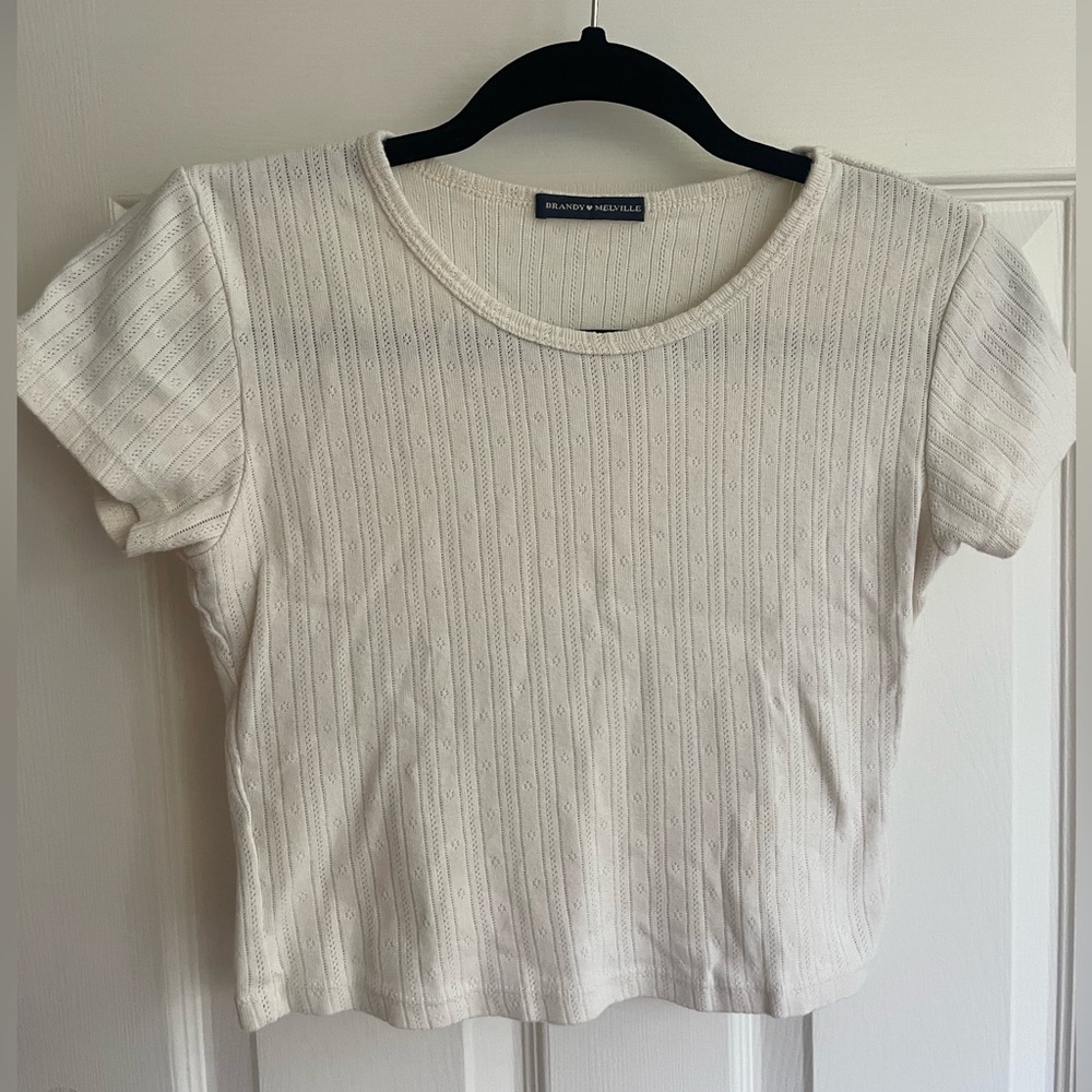 Brandy Melville Pointelle Crop Top size XS/S